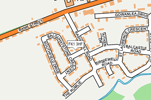 FK1 3HF map - OS OpenMap – Local (Ordnance Survey)