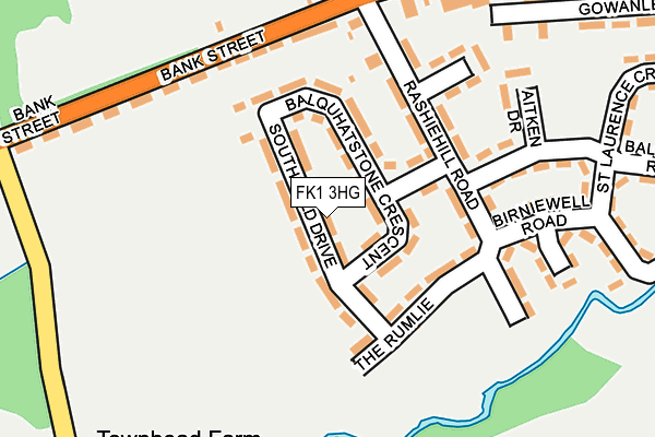 FK1 3HG map - OS OpenMap – Local (Ordnance Survey)