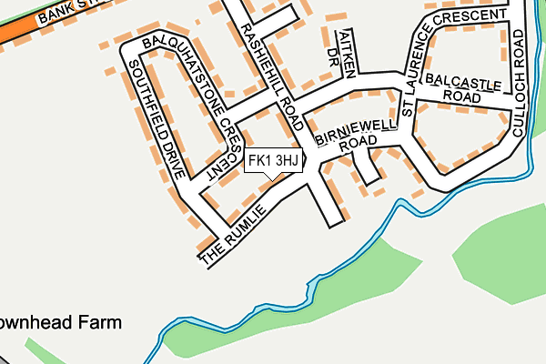 FK1 3HJ map - OS OpenMap – Local (Ordnance Survey)