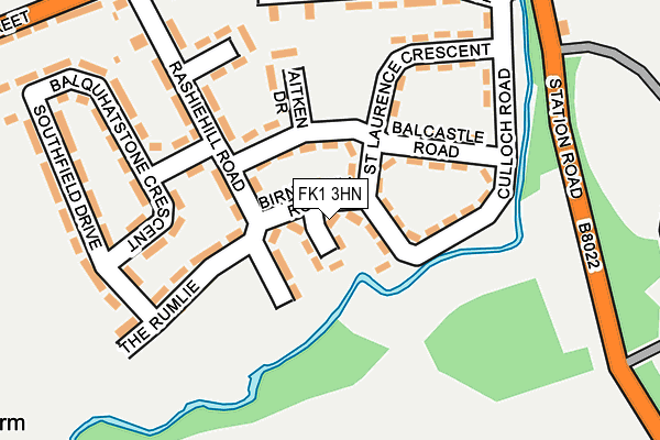 FK1 3HN map - OS OpenMap – Local (Ordnance Survey)