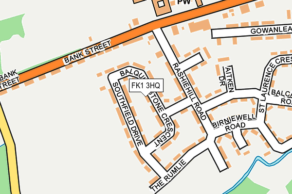 FK1 3HQ map - OS OpenMap – Local (Ordnance Survey)