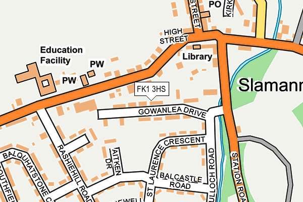 FK1 3HS map - OS OpenMap – Local (Ordnance Survey)