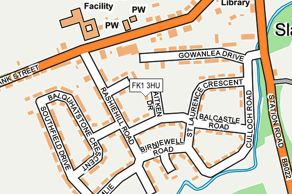 FK1 3HU map - OS OpenMap – Local (Ordnance Survey)