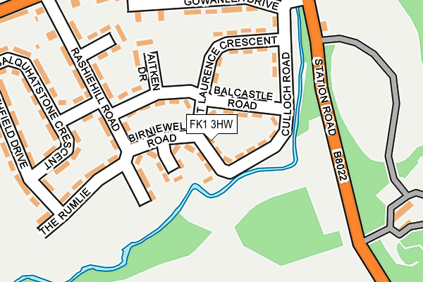 FK1 3HW map - OS OpenMap – Local (Ordnance Survey)