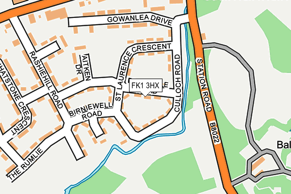 FK1 3HX map - OS OpenMap – Local (Ordnance Survey)