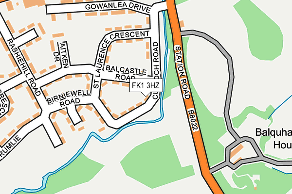 FK1 3HZ map - OS OpenMap – Local (Ordnance Survey)