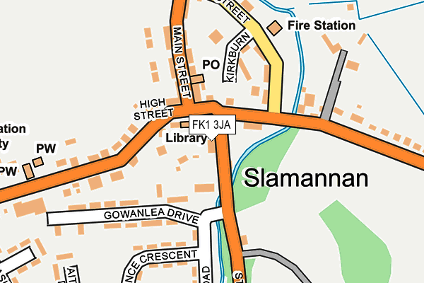 FK1 3JA map - OS OpenMap – Local (Ordnance Survey)