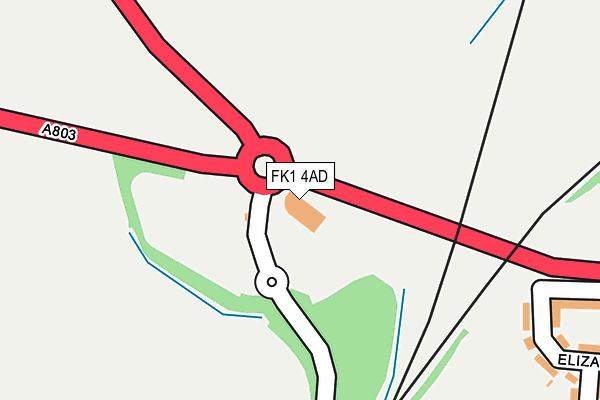 FK1 4AD map - OS OpenMap – Local (Ordnance Survey)