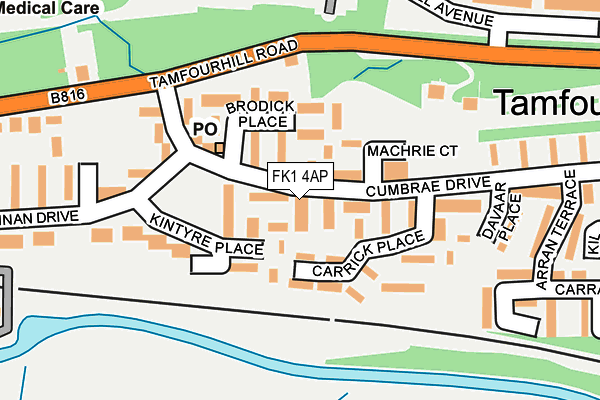 FK1 4AP map - OS OpenMap – Local (Ordnance Survey)