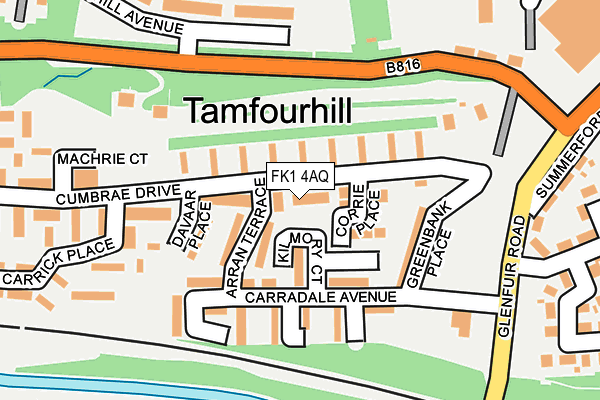 FK1 4AQ map - OS OpenMap – Local (Ordnance Survey)