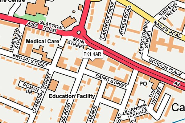 FK1 4AR map - OS OpenMap – Local (Ordnance Survey)