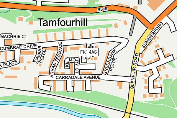 FK1 4AS map - OS OpenMap – Local (Ordnance Survey)