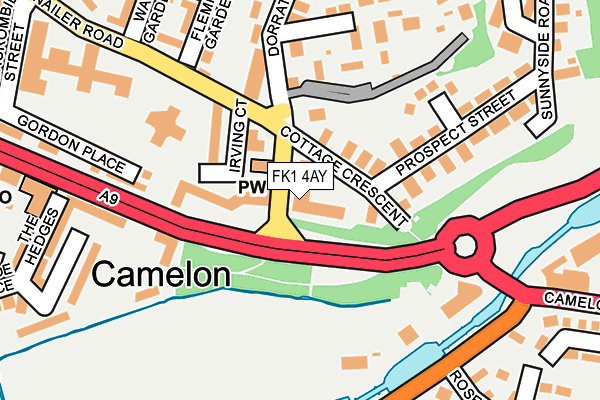 FK1 4AY map - OS OpenMap – Local (Ordnance Survey)