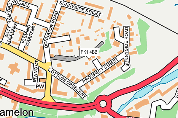 FK1 4BB map - OS OpenMap – Local (Ordnance Survey)