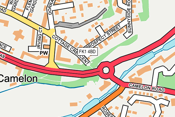 FK1 4BD map - OS OpenMap – Local (Ordnance Survey)