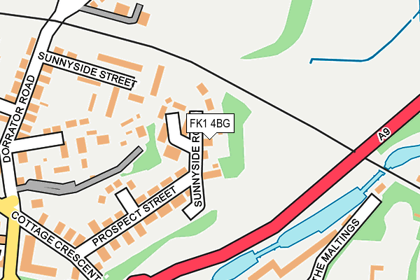 FK1 4BG map - OS OpenMap – Local (Ordnance Survey)