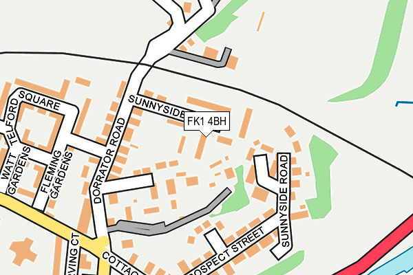 FK1 4BH map - OS OpenMap – Local (Ordnance Survey)