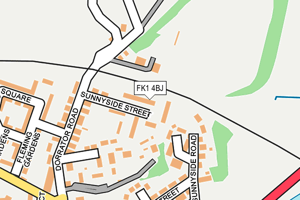 FK1 4BJ map - OS OpenMap – Local (Ordnance Survey)