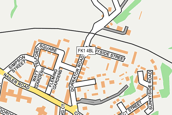 FK1 4BL map - OS OpenMap – Local (Ordnance Survey)