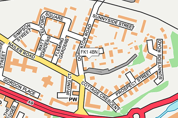FK1 4BN map - OS OpenMap – Local (Ordnance Survey)