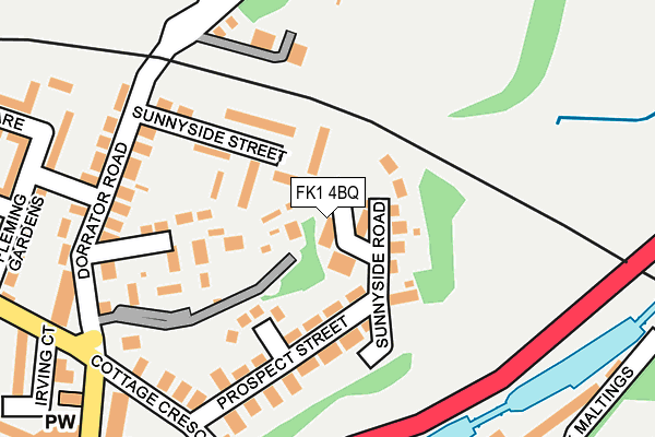 FK1 4BQ map - OS OpenMap – Local (Ordnance Survey)