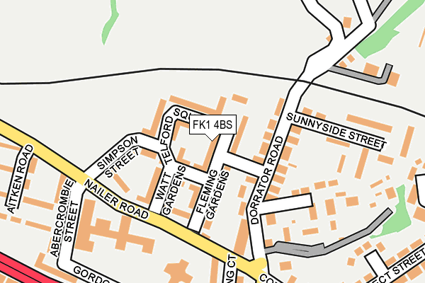 FK1 4BS map - OS OpenMap – Local (Ordnance Survey)