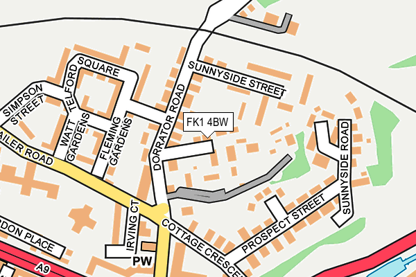 FK1 4BW map - OS OpenMap – Local (Ordnance Survey)