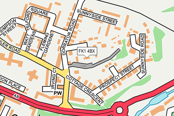 FK1 4BX map - OS OpenMap – Local (Ordnance Survey)