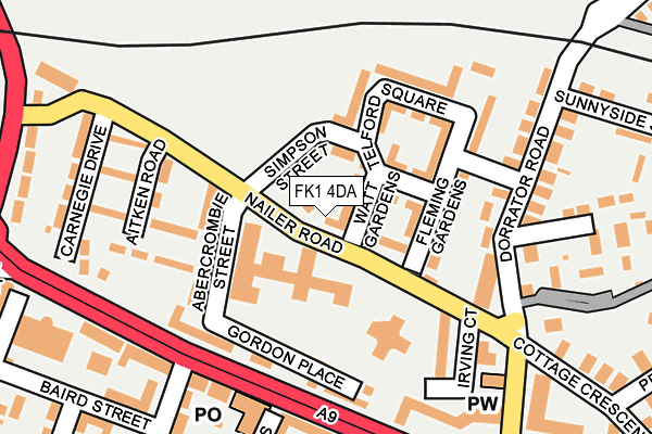 FK1 4DA map - OS OpenMap – Local (Ordnance Survey)