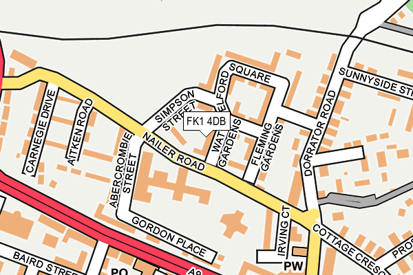 FK1 4DB map - OS OpenMap – Local (Ordnance Survey)