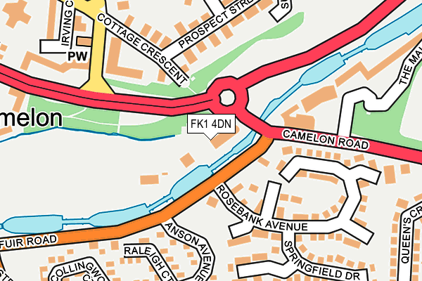 FK1 4DN map - OS OpenMap – Local (Ordnance Survey)