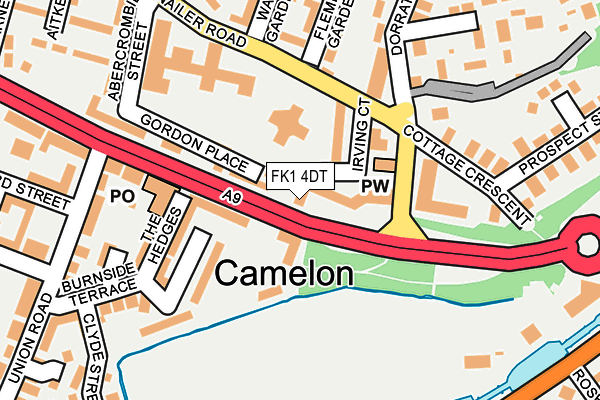 FK1 4DT map - OS OpenMap – Local (Ordnance Survey)