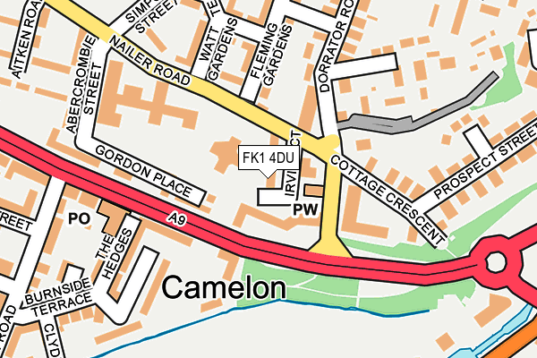 FK1 4DU map - OS OpenMap – Local (Ordnance Survey)