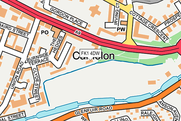 FK1 4DW map - OS OpenMap – Local (Ordnance Survey)