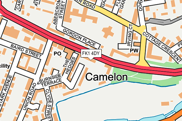 FK1 4DY map - OS OpenMap – Local (Ordnance Survey)