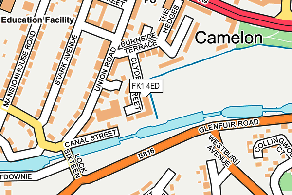 FK1 4ED map - OS OpenMap – Local (Ordnance Survey)