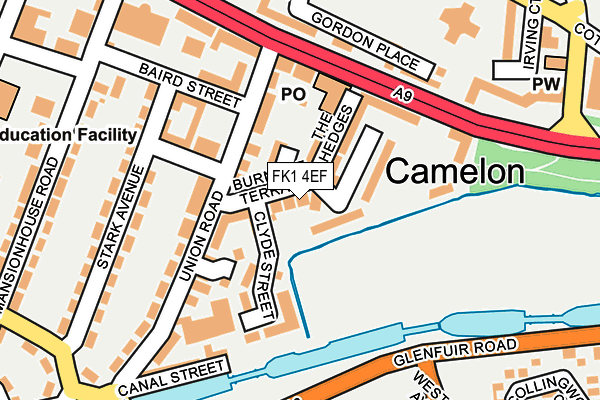 FK1 4EF map - OS OpenMap – Local (Ordnance Survey)