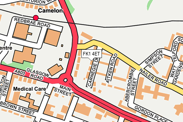 FK1 4ET map - OS OpenMap – Local (Ordnance Survey)