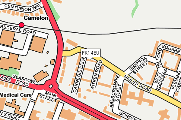 FK1 4EU map - OS OpenMap – Local (Ordnance Survey)