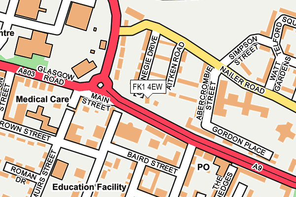 FK1 4EW map - OS OpenMap – Local (Ordnance Survey)