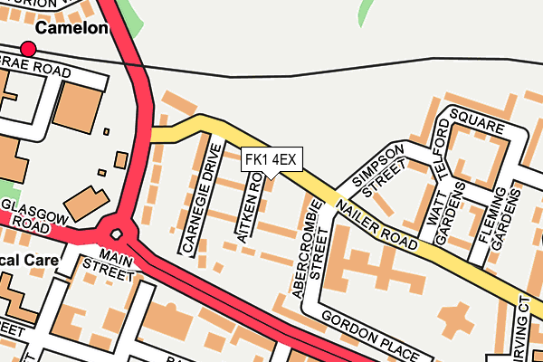 FK1 4EX map - OS OpenMap – Local (Ordnance Survey)