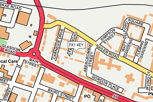 FK1 4EY map - OS OpenMap – Local (Ordnance Survey)