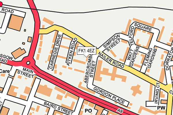 FK1 4EZ map - OS OpenMap – Local (Ordnance Survey)