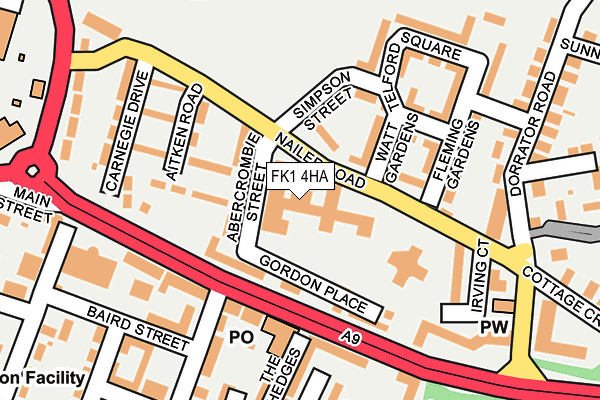 FK1 4HA map - OS OpenMap – Local (Ordnance Survey)