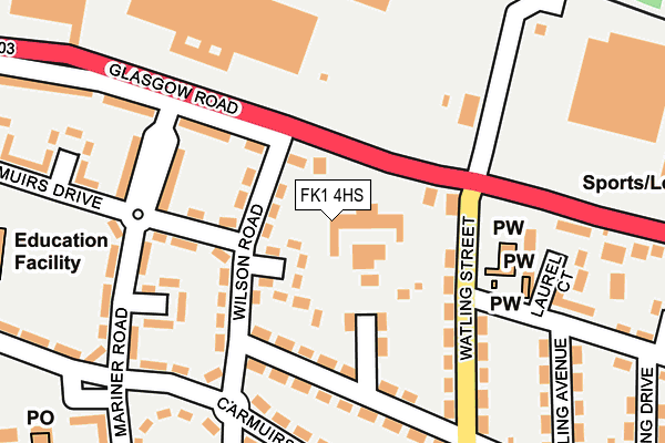 FK1 4HS map - OS OpenMap – Local (Ordnance Survey)