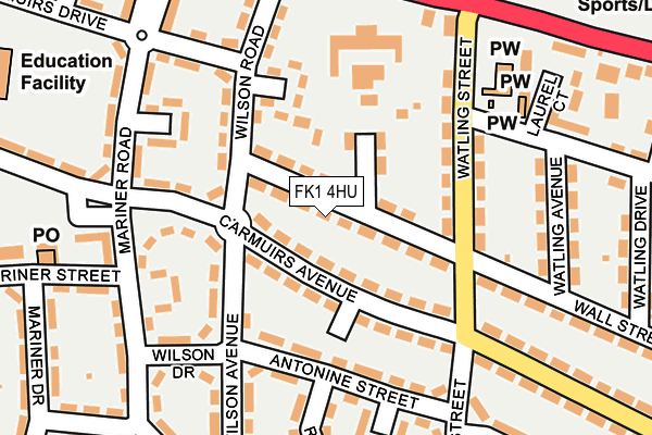 FK1 4HU map - OS OpenMap – Local (Ordnance Survey)