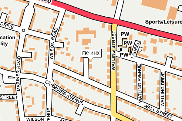 FK1 4HX map - OS OpenMap – Local (Ordnance Survey)