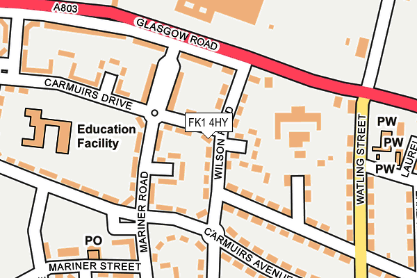 FK1 4HY map - OS OpenMap – Local (Ordnance Survey)