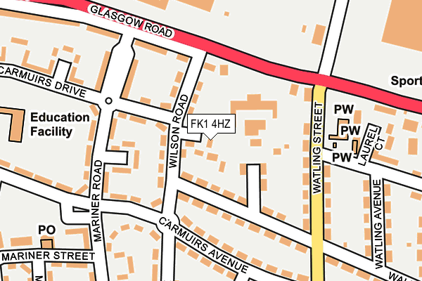 FK1 4HZ map - OS OpenMap – Local (Ordnance Survey)