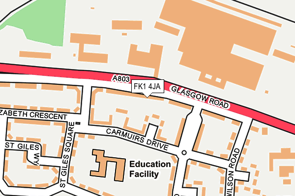 FK1 4JA map - OS OpenMap – Local (Ordnance Survey)